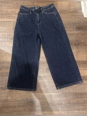 Judy Blue Dark Wash High Rise Wide Leg Cropped Denim Jeans Size 15